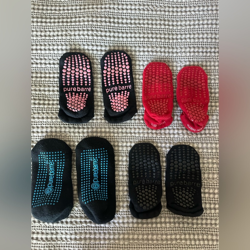 Pure Barre women’s socks. Gently used. All are size small